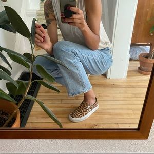 Canvas Cheetah Print Vans Classic Slip-Ons